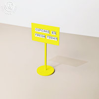 Panneau de prix de table rectangulaire mat blanc ou noir, support de présentation pour boulangerie, croissants et gâteaux