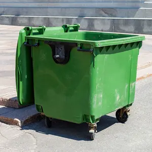 Big Public Chemical Environmental Dumpster Box 1100L Plastic Dustbin Wheelie Trash Can