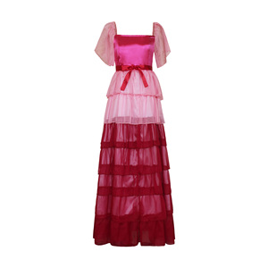 open lace back dress Hermione Granger Yule Ball Pink Ruffled A-Line Party Dress Harry Potter main image 1