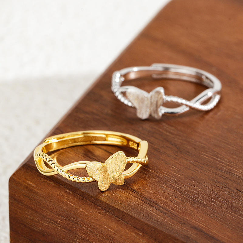 Hot Sale Minimalist Fashion Sterling Silver Rings Luxury Vintage