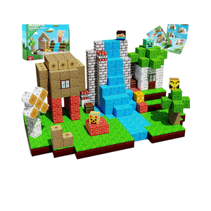 100 pièces Cubes de construction magnétiques ensemble Puzzle Construction bloc magnétique bricolage Cubes en plastique 3d modèle décompression jouet pour enfants - Product Image 1