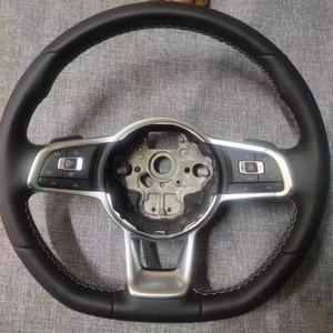 Volant en cuir perforé personnalisé pour Volkswagen VW <span class=keywords><strong>Golf</strong></span> 5 <span class=keywords><strong>Golf</strong></span> 7 MK6 MK7 MK8 Jetta Passat B8 Polo Tiguan <span class=keywords><strong>GT</strong></span> GTR - Product Image 1