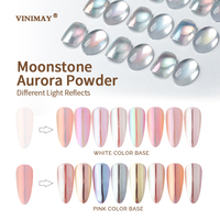 Ensemble de poudre à ongles Vinimay Chrome, logo personnalisé, paillettes colorées, pigment en poudre, effet miroir métallique, poudre à ongles pour nail art