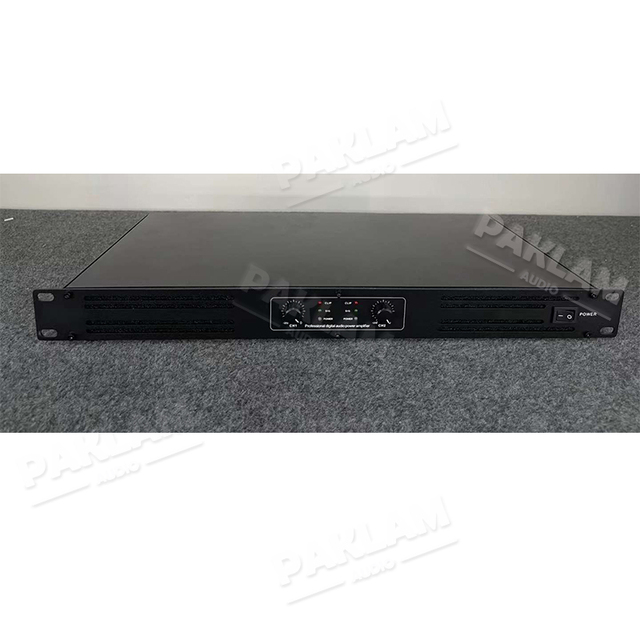 PAKLAM 1U Class D Professional Digital Amplifier Dual-Channel 400 Watts Power Stereo Audio Video Lighting Professional Audio