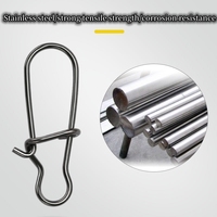 Konektor Pancing Duo-lock Snap Hooked Snap Air Tawar Air Asin Kawat Stainless Solid Pengunci Cepat Pengunci Aman