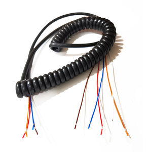 PUR/PU/PVC Spiral <strong>Cable</strong> Best Selling Spiral <strong>Cable</strong>, Spring <strong>Cable</strong>, 2core Spiral <strong>Coiled</strong> <strong>Cable</strong> - Product Image 1