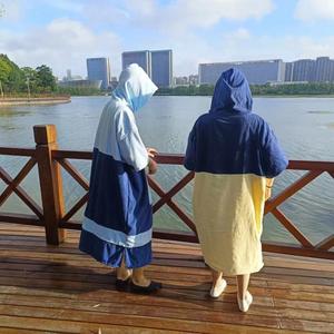 Hooded Surf Poncho Towel REACH Certificated for Beach Surfing and Swimming, <strong>Get</strong> <strong>Changing</strong>, Keep Warm, Drying Body - Product Image 4