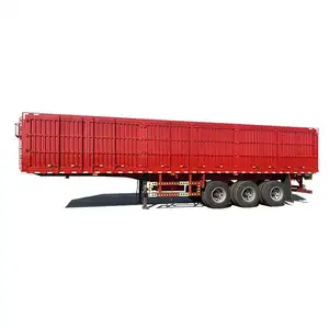 Low Price Hot Sale Express Curtain Semi Trailer Container Flatbed Truck Lowbed Semi Trailer