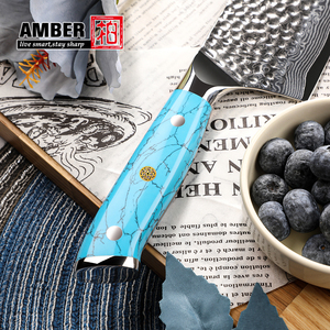 Best <strong>Brisket</strong> High Quality 67 Layers Damascus Steel 10 Inch Japanese Meat Slicer Kitchen Knife with Turquoise Handle - Product Image 5