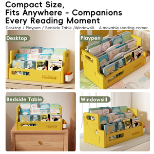 OEM Modern Çocuk Oyuncak Saklama Düzenleyici Plastik Masaüstü Kitaplık Dolabı Çocuklar İçin Masa Üstü Kitaplık Okul Yatak Odası Çocuk Odası Mobilyası - Product Image 5