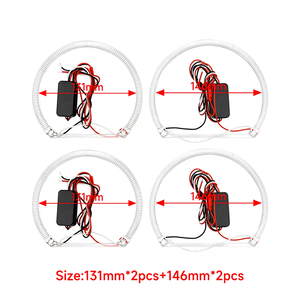 131mm 146mm LED yeux pour <span class=keywords><strong>BMW</strong></span> 3 5 <span class=keywords><strong>7</strong></span> série E46 <span class=keywords><strong>E39</strong></span> E36 E38 voiture Halo lumières Auto accessoires Tuning bricolage lumière diurne - Product Image 2