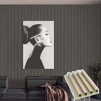 Échantillon gratuit de panneau mural en WPC à lattes en bois de fibre extrudé de forme extrudée de 300 mm de longueur