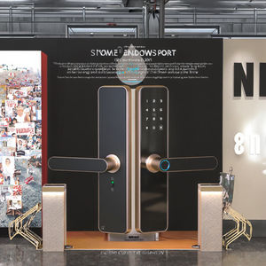 Serrure biométrique intelligente en alliage d'aluminium avec empreinte digitale et <span class=keywords><strong>code</strong></span> d'accès <span class=keywords><strong>pour</strong></span> porte en bois Serrure WiFi Cloud avec carte mémoire et application Tuya <span class=keywords><strong>pour</strong></span> porte en acier - Product Image 5