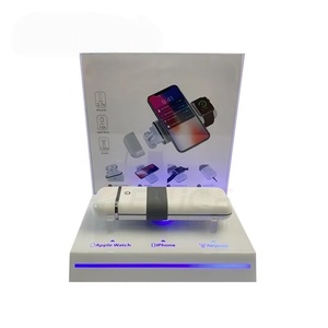 Exhibidor de Acrílico Blanco para Power Bank con Luz LED, Soporte en Forma de L de Perspex para Accesorios de Teléfono, Exhibidor para Tienda - Product Image 1