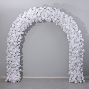 D-UFA033 Wholesale white real touch flower arch backdrop flower arch artificial flowers arch wedding silk for decoration - Product Image 1