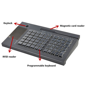 Keyboard <span class=keywords><strong>USB</strong></span> PS/2 ATM dapat diprogram penuh, dengan pembaca kartu magnetik multifungsi produk POS untuk sistem POS - Product Image 6