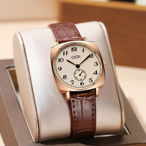 นาฬิกาคู่รักแบบมินิมอลสองเข็มครึ่ง สไตล์วินเทจ ระดับไฮเอนด์ ระบบควอตซ์ - Product Image 2