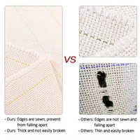 Tissu non tissé tufté imperméable et hydrosoluble de grande densité avec lignes de guidage – Tissu de moine primaire pour tapis DIY et punch needle