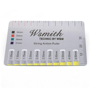 Règle de mesure de l'<span class=keywords><strong>action</strong></span> des cordes de guitare, règle de mesure de la hauteur des cordes en PVC, règle de nivellement des frettes de guitare, adaptée à la guitare, au basse, à la <span class=keywords><strong>mandoline</strong></span>, au banjo - Product Image 1