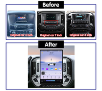 Sistema de Navegación Inteligente para Automóvil Android Tesla de 15.6 Pulgadas Krando para Chevrolet Silverado GMC Sierra 2013-2020, Pantalla Táctil, GPS, DSP, Estéreo