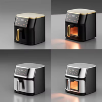 Four à Friture Sans Huile 10L en Acier Inoxydable Carré – Rapide et Facile pour Croustilles, Rôtis, Réchauffages, Déshydratations et Plats Domestiques