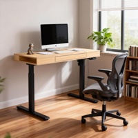 Bureau debout électrique intelligent avec réglage de la hauteur par moteur unique, matériau PVC durable, design moderne pour usage professionnel