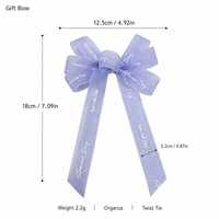 Rubans en organza imprimés en gros avec attaches torsadées pour les mariages, Noël, les boîtes cadeaux et les fournitures d'emballage pour boutiques