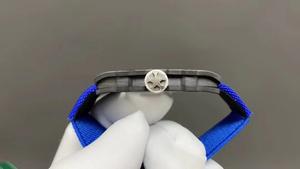 <span class=keywords><strong>Montre</strong></span> en fibre de carbone Daily Leisure - Modèle tendance - <span class=keywords><strong>Montre</strong></span> pour homme - Bracelet en nylon bleu - <span class=keywords><strong>Montre</strong></span> mécanique automatique en <span class=keywords><strong>os</strong></span> - Product Image 4