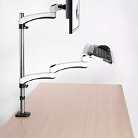 Meisonic FE110KB-C/G – Nouvelle station de travail industrielle murale réglable en hauteur avec support de clavier en alliage d'aluminium, capacité de charge 8 kg, en stock