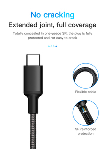 Nylon Bện Chất Lượng Cao 3A USB Loại C Để Loại C Cáp Dữ Liệu USB-C Nhanh Chóng Sạc Điện Thoại Dây Chuyển Đối Huawei PC Ngân Hàng Điện - Product Image 5