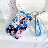 2026 Merchandise Kpop Anak-Anak Baru, Tempat Kartu Foto ABS, Gantungan Tas, Aksesoris, Tempat Kartu Plastik Keras dengan Tali untuk Penggemar