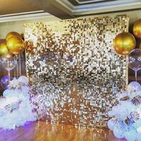 Mur Scintillant Panneau à Paillettes Fond Photo Étincelant pour Décorations d'Anniversaire Mariage Fiançailles Anniversaire
