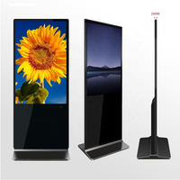 Pantalla Digital de Señalización de 32 Pulgadas con Soporte de Pie, Táctil Capacitiva, CMS Basado en la Nube para Centros Comerciales, Orientación y Ascensores