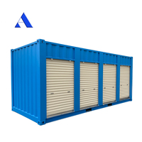 Conteneur de stockage maritime de 20 pieds avec porte à enroulement et 4, 5 ou 6 portes