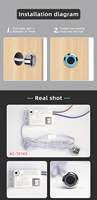 Lámpara LED Shinehchip AC220V 100W, Sensor de doble puerta de alta calidad, Sensor de movimiento de onda manual, interruptor de inducción para muebles de armario