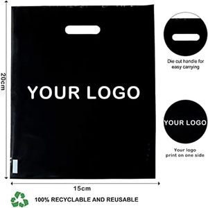 Enveloppes d'expédition en polyéthylène biodégradable écologiques avec logo personnalisé, sacs de livraison en plastique biodégradable pour chaussures - Product Image 3