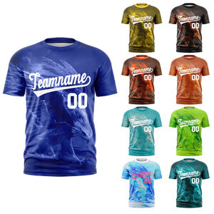 Maglietta personalizzata da uomo in poliestere con grafica feroce <span class=keywords><strong>aquila</strong></span> abbigliamento sportivo sublimato oversize Top con nome della squadra e stampa numero - Product Image 2