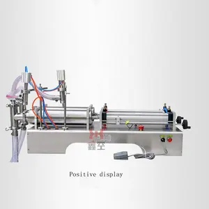 Double Heads Filling Machine Automatic Pneumatic Hopper Shampoo Moisturizer Lotion Cosmetic Oil Honey Water Filler