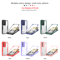 Lichicase Mutil couleur panneau arrière clair bords surélevés étui pare-chocs pour Realme C75 C75X 14X PC couverture arrière