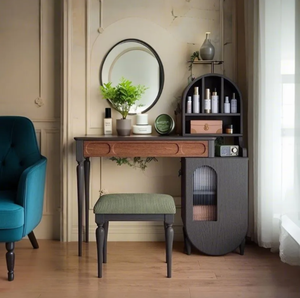 Coiffeuse moderne en bois massif avec tiroirs, surface de <span class=keywords><strong>maquillage</strong></span> extensible, miroir éclairé réglable, design en panneaux MDF pour chambre à coucher - Product Image 3