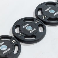 Disques de musculation en fonte revêtue à gros trous, barre de 5 cm, 4 trous, usage commercial, hommes, femmes, fitness à domicile, squats, ponts de hanche, modèle 078