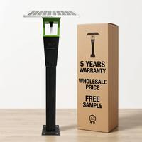 Zonne-aangedreven muggenvanger met windzuiging, batterijvoeding, IP65-classificatie, UV-licht, ventilator en bevestigingsvoet voor buitengebruik