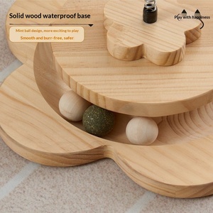 <span class=keywords><strong>Tiragraffi</strong></span> in Legno <span class=keywords><strong>per</strong></span> <span class=keywords><strong>Gatti</strong></span> con <span class=keywords><strong>Colonna</strong></span> in Sisal, Senza Residui, Struttura <span class=keywords><strong>per</strong></span> Arrampicata con Bastoncino Interattivo - Product Image 3