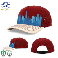 Gorras de Béisbol OEM ODM de Perfil Bajo, de Nailon Transpirable, con Orificios Cortados con Láser, Visera Curva, con Logotipo Personalizado, para Deportes Unisex