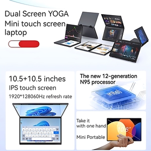 2026 New OEM 10.5" Dual Screen Pocket <b>Mini</b> Laptop Ultra Slim Business Travel Portable <b>Notebook</b> 360 Rotating Tablet PC - Product Image 2