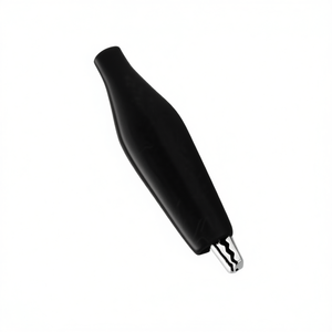 Black Alligator Clip Small Laboratory <b>Clamp</b> For Electrical Testing - Product Image 1