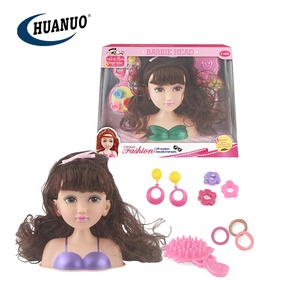 <span class=keywords><strong>Jeu</strong></span> de princesse jouet pour filles, ensemble de beauté mode fille maquillage coiffure en plastique têtes de poupée tressées avec cheveux - Product Image 6