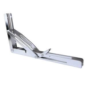 Stainless Steel Foldable Wall <b>Bracket</b> Single Layer Kitchen <b>Shelf</b> Support Minimalist Design - Product Image 2