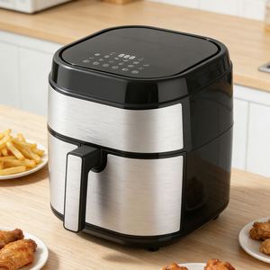 Nouvelle Conception 2026 Friteuse à Air Électrique Classique à Contrôle Numérique avec Revêtement en Silicone Capacité 6.1-8.0L pour Usage Domestique et Hôtelier - Product Image 3