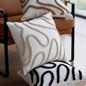 45x45 Phong Cách Boho Chenille Trang Trí Ném Gối Mềm Đường Hình Học Đệm Có 3 Màu Áo Gối Sofa Phòng Khách - Product Image 3